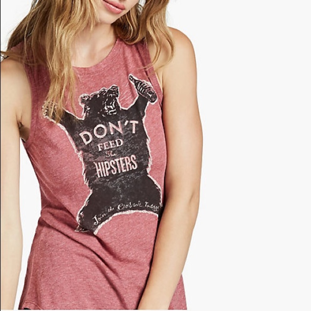 Lucky Brand Don't Feed The Hipsters Graphic Tee